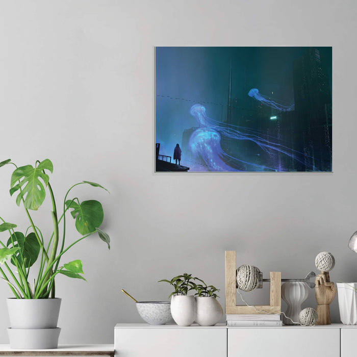 Cyberpunk City - Acrylic Wall Art Poster Print